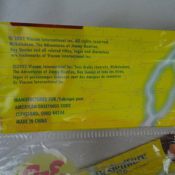 Y2K 2002 Jimmy Neutron 2 Pack of Gift Bags and 2 Pack of Party Hats. - Picture 7 of 7